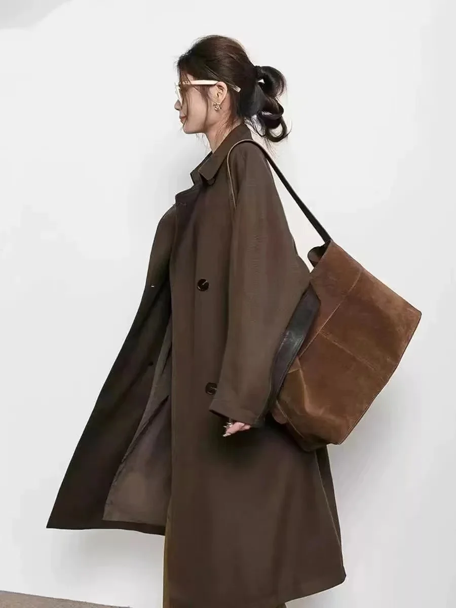 Роскошная дизайнерская сумка и кошелек из искусственной замши в винтажном стиле