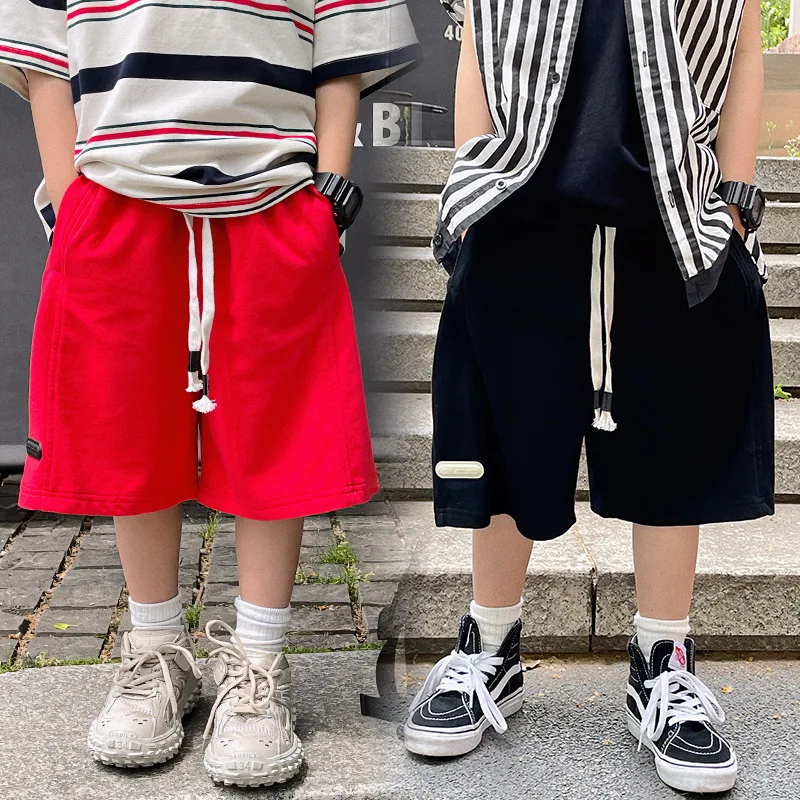 

Детские шорты, Новинка лета 2023, детские свободные шорты-бермуды для мальчиков и девочек, укороченные брюки