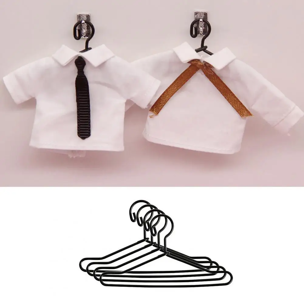 

1 Pair Unique Doll House Miniature Clothes Hanger Strong Construction Doll House Mini Hanger Collectible for Kids