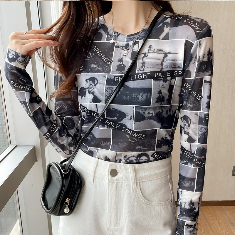 

Spring And Autumn New Design Korean Fashion Women Clothing Long Sleeve Sun Protection Bottoming Casual Pullover Blouses