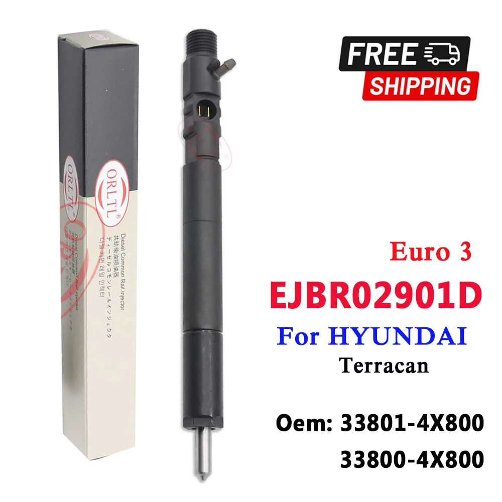 ORLTL Новая дизельная форсунка EJBR02901D 33801-4X800 33800-4X800 для Delphi HYUNDAI Terracan 4x4 2.9L 338004X800 338014X800
