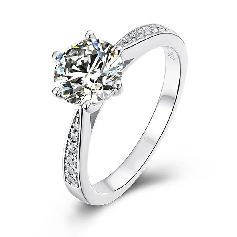 

1 carat women fashion moissanite Rings wedding jewelry for Women 210305-28