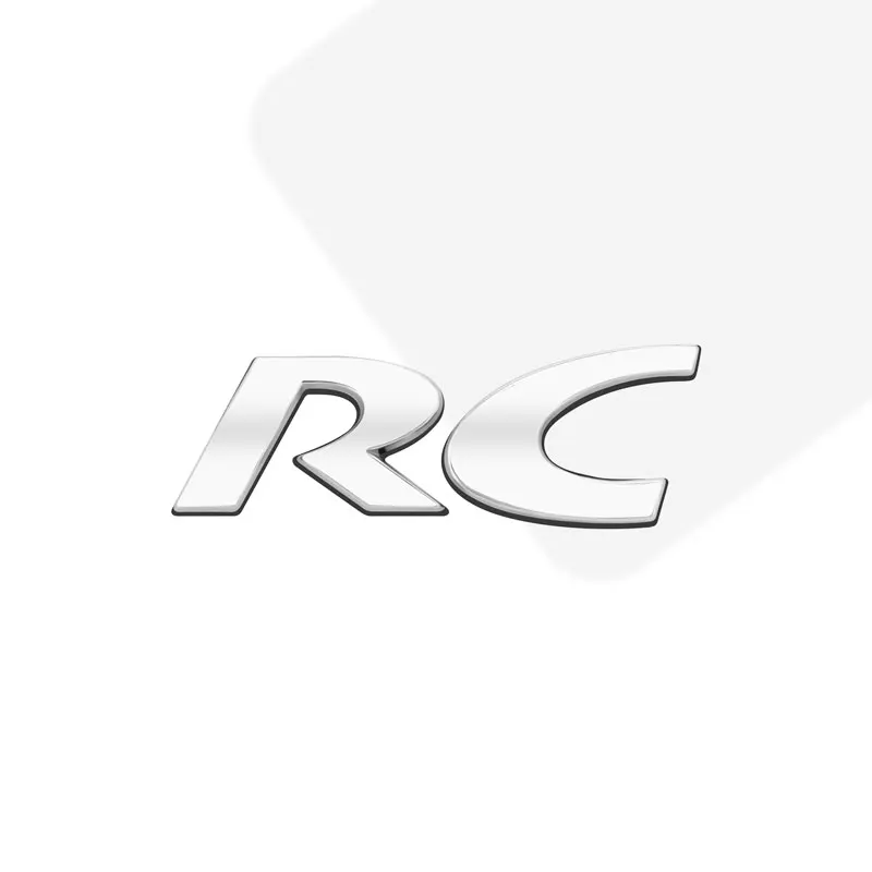 

Автомобильный 3D металлический декор RC эмблема значок наклейка задний багажник автомобильный Стайлинг для Peugeot RC 206 208 207 408 508 301 308 306 аксессуары
