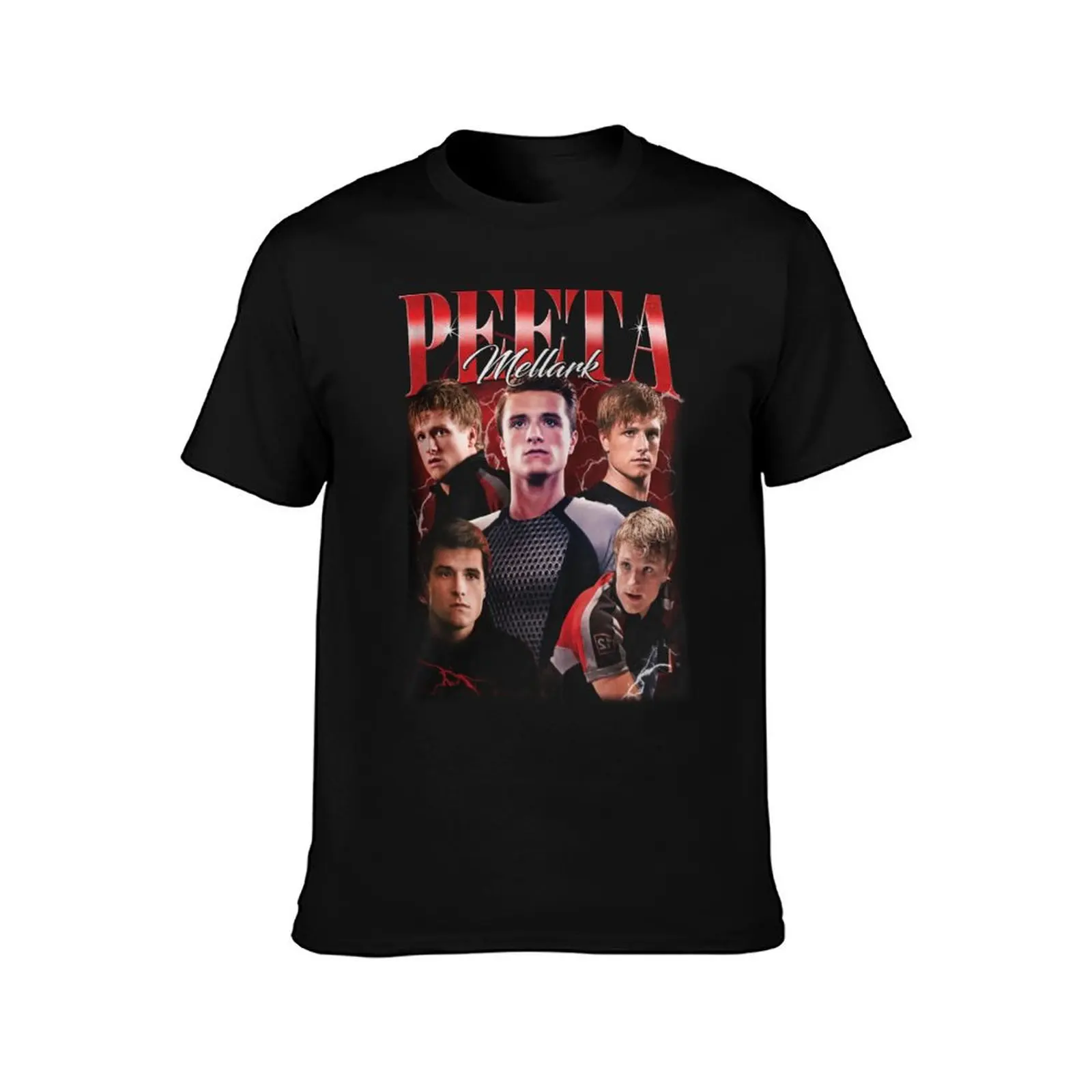 Фото Винтажная футболка Peeta Mellark с изображением Джоша Хатчерсона, дышащая футболка с сетчатыми вставками №2