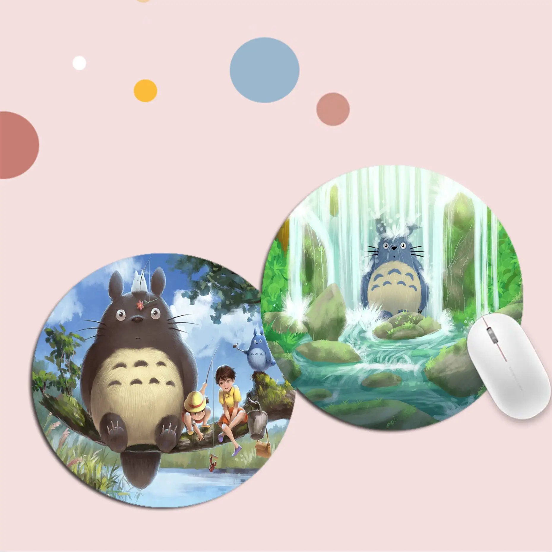 

Cute Totoro Anti-Slip Round Big Promotion Table Mat Student Mousepad Computer Keyboard Pad Games Pad For PC Gamer Mousemat