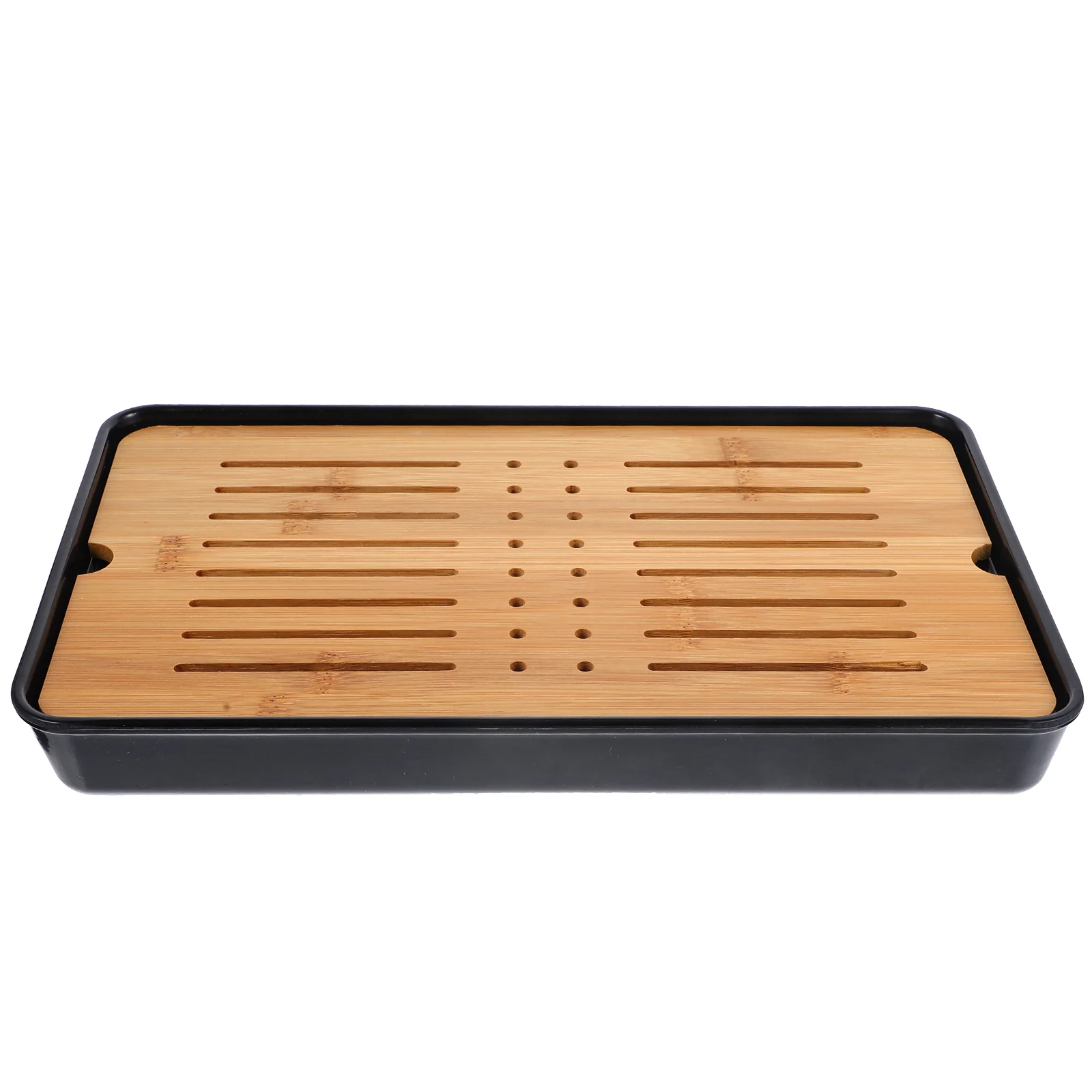 

Bamboo Tea Tray Kitchen Dish Drain Tray Rectangular Tea Set Drain Tray Tea Serving Tray