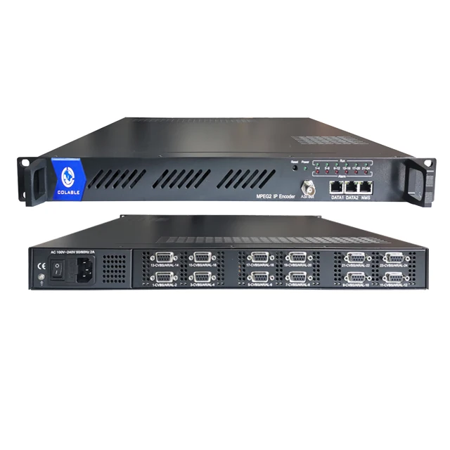 

Digital streaming 24 channels MPEG2 RCA AV CVBS to ASI IP Cable tv and Encoder COL5181X