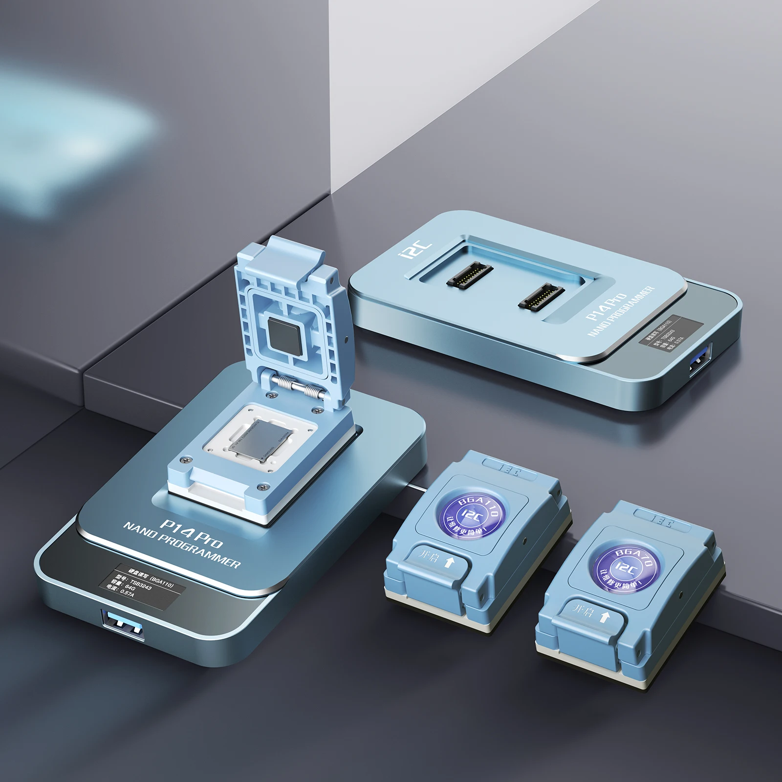 

Программатор I2C 14PRO для жесткого диска 6S-14PROMAX BGA110 BGA70, формат глубины жесткого диска, превышает P13 SYSCFG, инструмент для модификации и записи дан...