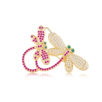 micro inlaid zircon bibi bird couple pearls fashion cz brooch new delicate jewelry clothes accessories hijab pins gift for women