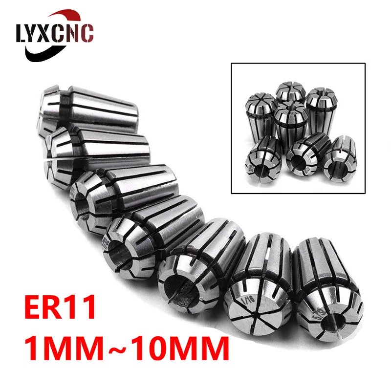 

ER11 Spring Collet Chucks 3mm 1/8 Inch (3.175mm) 4mm 6mm 1mm 2mm 2.5mm Tool Holder For CNC Engraving Machine&Milling Lathe