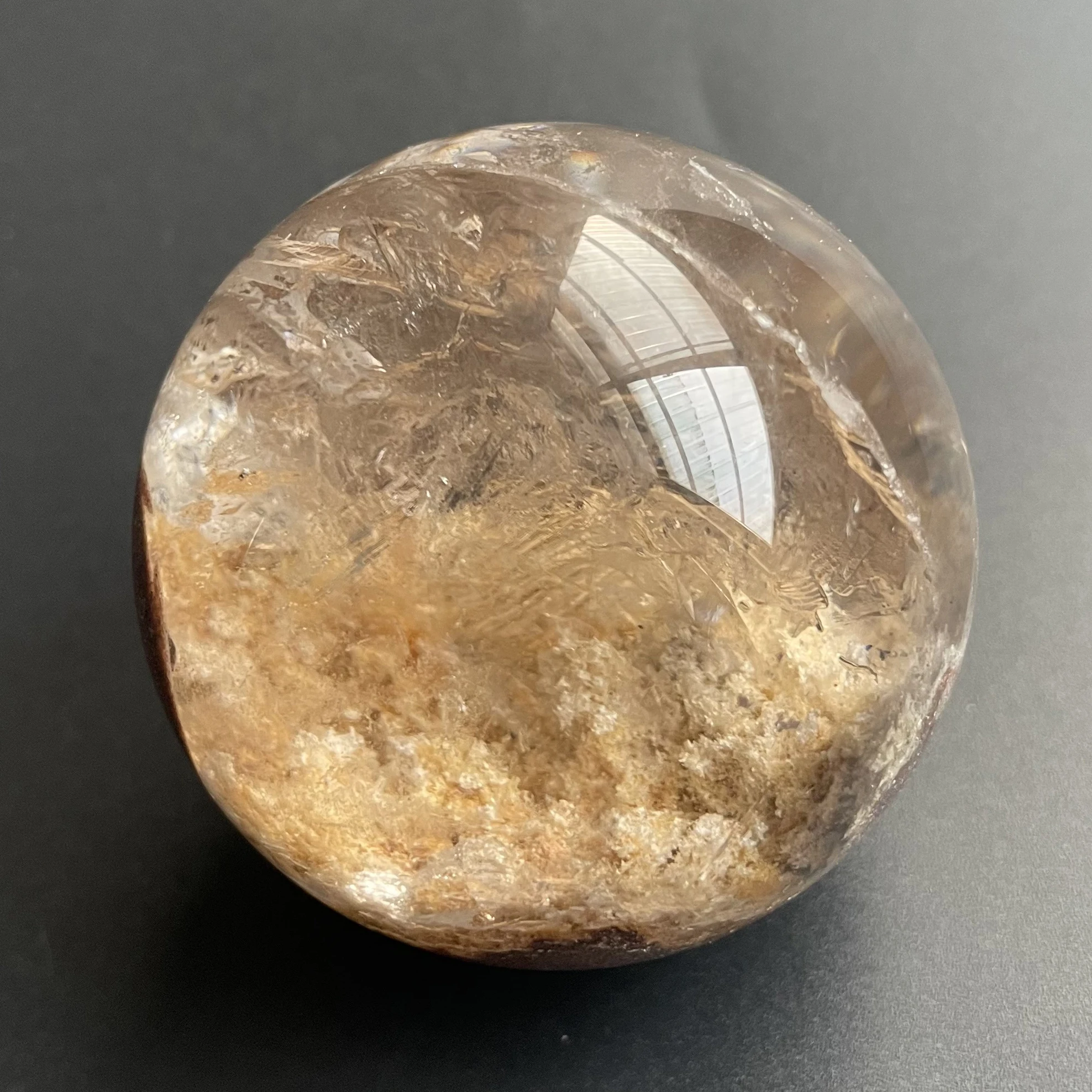 173 г натуральный хрустальный шар зеленая фантомная Сфера каменная декорация