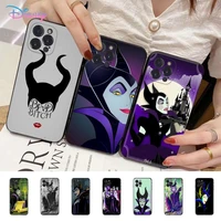cartoon disney maleficent phone case silicone soft for iphone 14 13 12 11 pro mini xs max 8 7 6 plus x xs xr cover