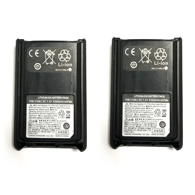 

Lot 2PCS FNB-V104LI FNB-V104 FNB-V103 FNB-V104LIA 7.4V 2300mAh Li-ion Battery For Yaesu Vertex VX-230 VX-231 VX-234 VX-228 Radio