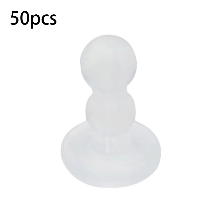 

69HB 50x Earring Backs Bullet Clutch Earring Backs Replacement Hypoallergenic Rubber Earring Stoppers for Women Girl Earring