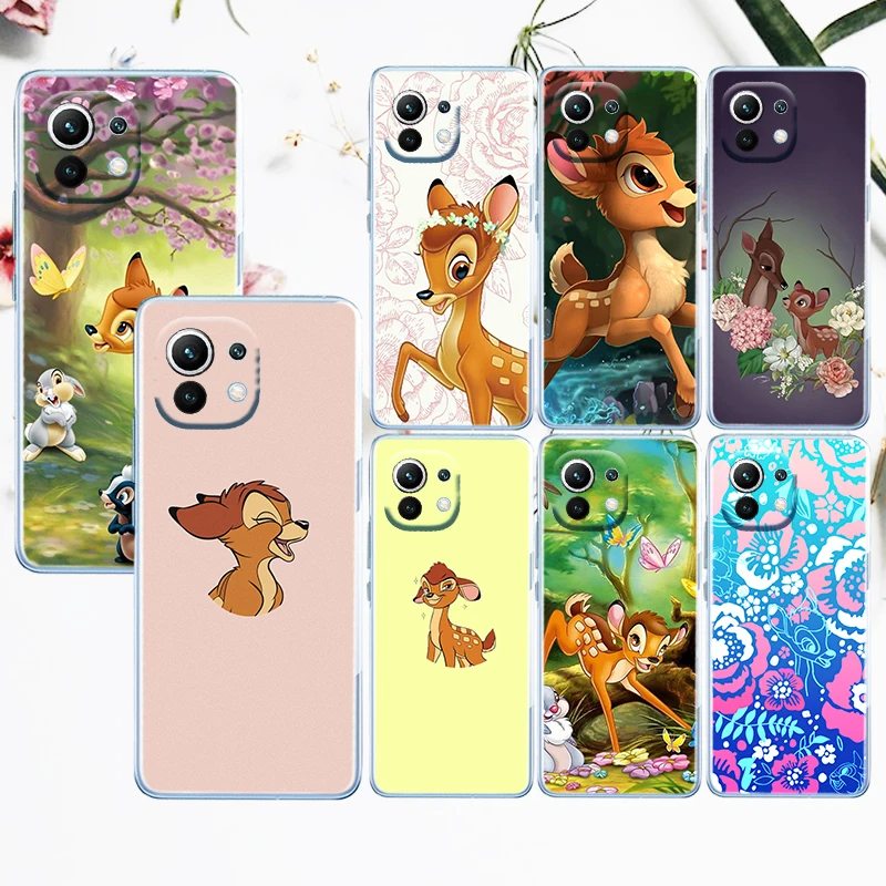 

Disney Bambi Cartoon For Xiaomi Mi 12X 12 11 11T 11i 10T 10 Pro Lite Ultra 5G 9T 9SE A3 Soft TPU Transparent Phone Case