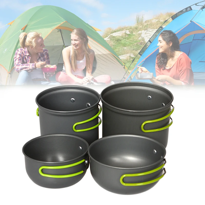 

Camping Picnic Barbecue Pot With Single Picnic Portable Folding Pot Outdoor Pot Set Outdoor Tableware Pot Saucepan Picnic Tools