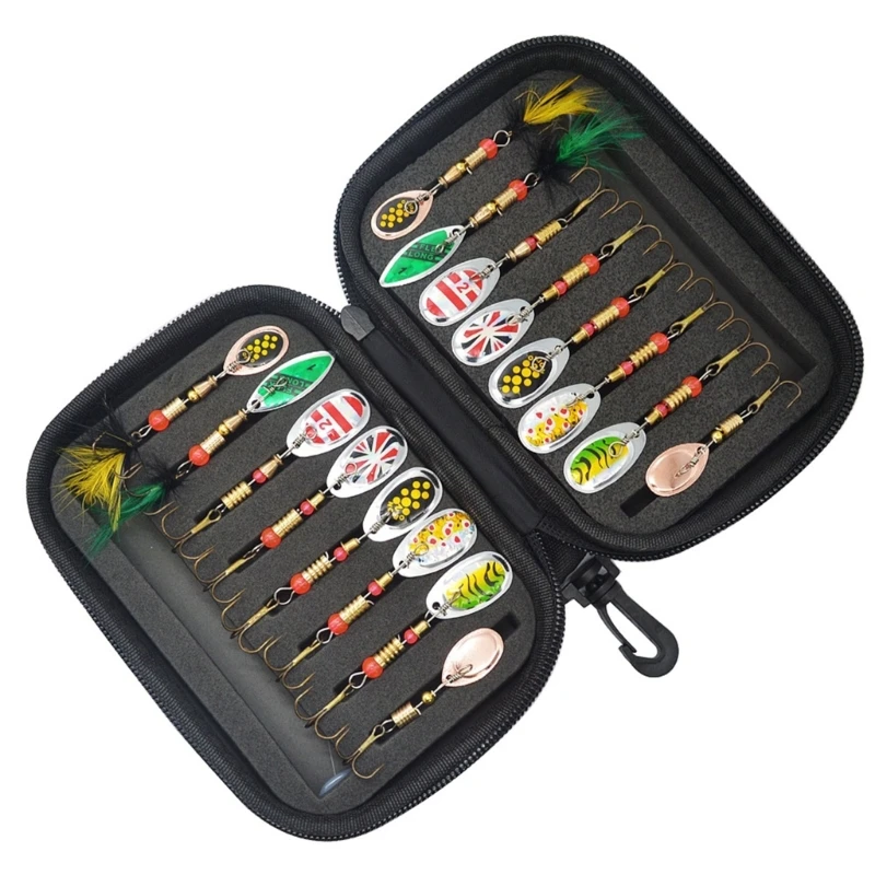 16 шт. искусственные приманки с блестками и коробкой для снастей коробка воблер
