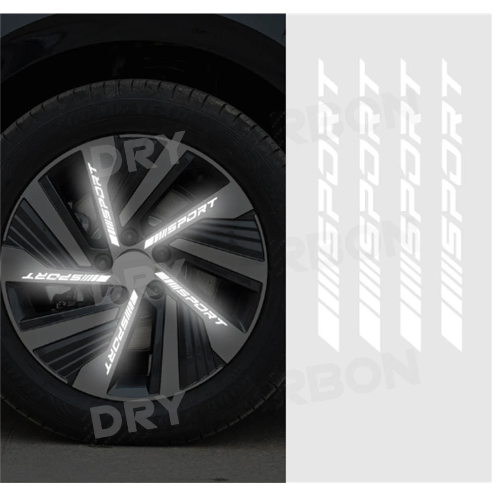 Модные 4 шт. наклейки на автомобиль, колеса, диски, спортивные гонки, сделай сам, полосы, декоративные наклейки, эмблема, Стайлинг автомобиля, автомобиль, внедорожник, грузовик, аксессуары