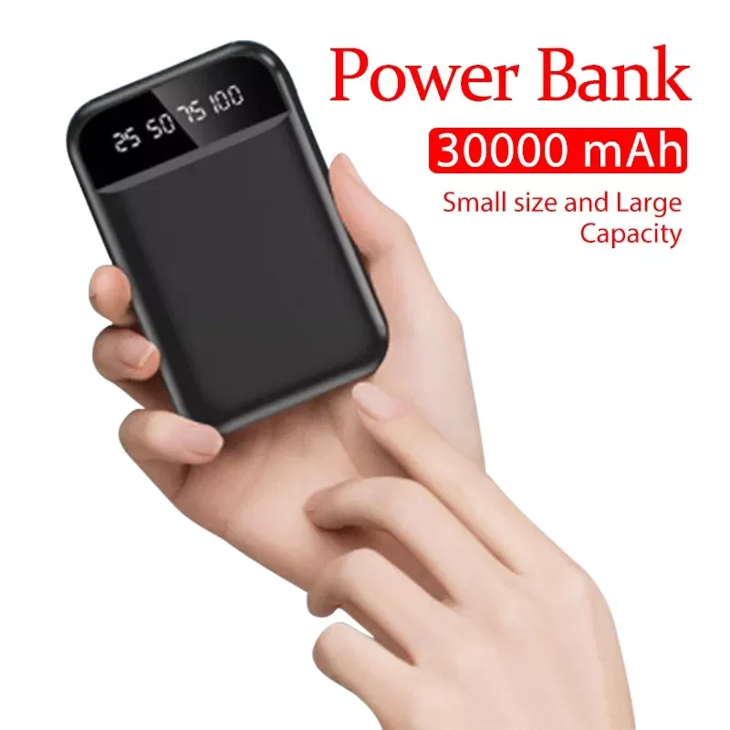 

NEW2023 Power Bank 30000mAh Charger LED light LCD Digital Display Emergency Portable External Battery