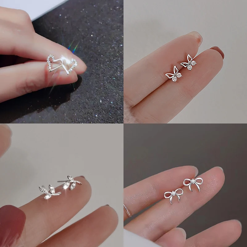 

Женские серьги-гвоздики с кристаллами, серебро 2022 пробы