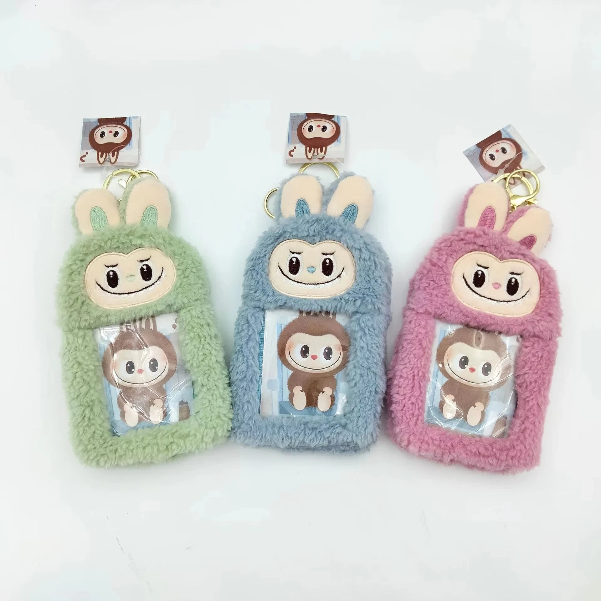 Kawaii Labubu студенческий чехол для кампуса идентификатор документов автобус