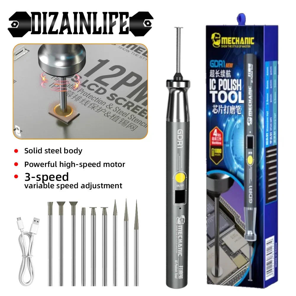 Механик GDR1 ручка для полировки чипов ручной инструмент микросхем мини