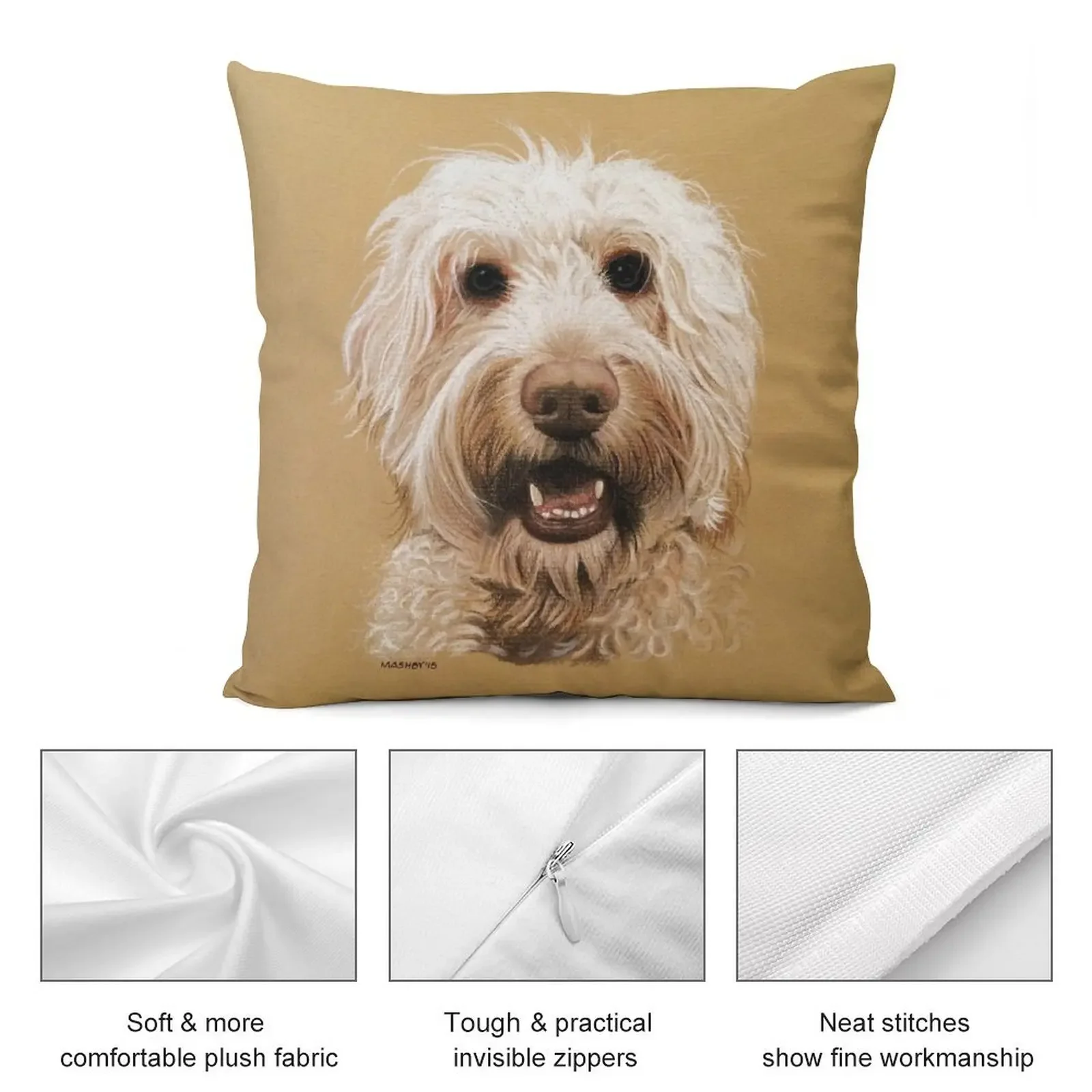 Берни великолепный лабradoodle! Декоративная подушка Наволочки декоративная