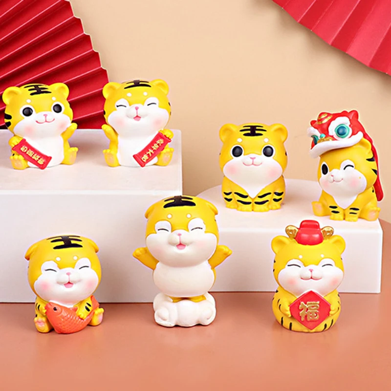 

Статуэтка тигра из смолы, красивая настольная статуэтка, креативное декоративное украшение, Декор для дома и офиса, настольный коллекционный Новогодний подарок