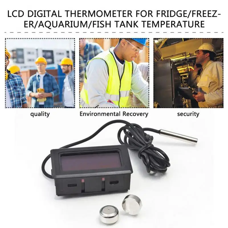 

Waterproof Temperature Hygrometer Sensor Meter Temperature Sensor Lcd Digital Thermometer Hygrometer Humidity Meter Gauge