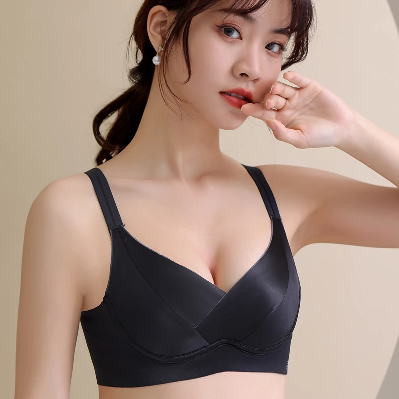 

Fashion Bralette Seamless Wire Free Underwear Breathable Soft Adjustable Wireless Women Push Up Bra