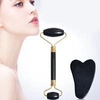 obsidian jade roller massager gouache scraper for face facial skin care tools natural body back beauty lifting massagers rollers