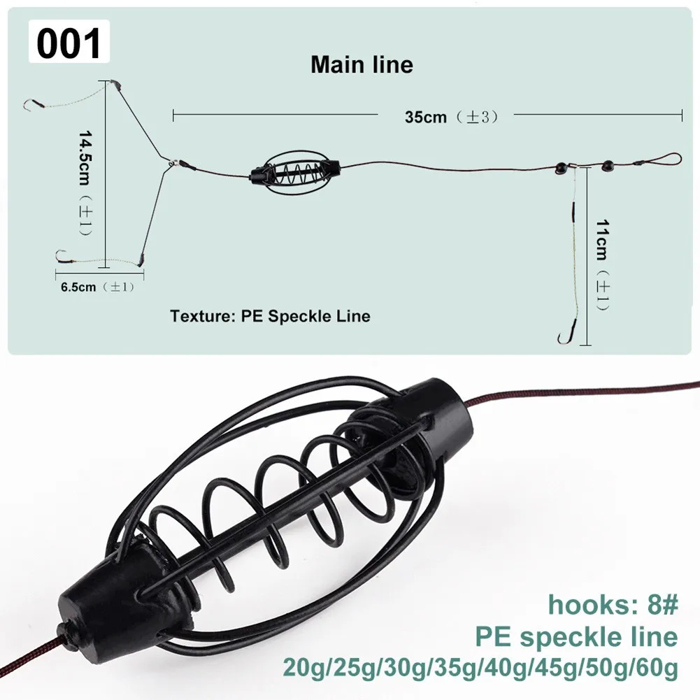 

Fishing Baits Cages Hook Rig Set Carp Fishing Feeder Hollow Sinker Inline Method Feeder Tackle Fish Tackle Accessories