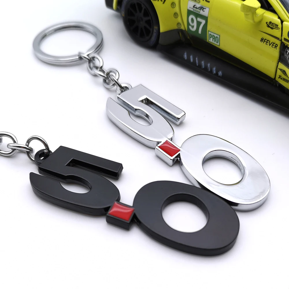 

Car Keychain 5.0 Logo Badge Key Ring Key Holder Keyring for Ford Mustang GT500 Cobra Land Rover Cobra Focus SUV Auto Car Styling