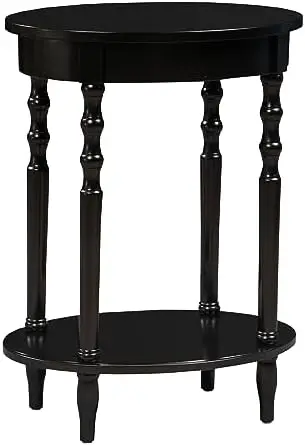 

Accents Brandi Oval End Table, Black Consolas Console