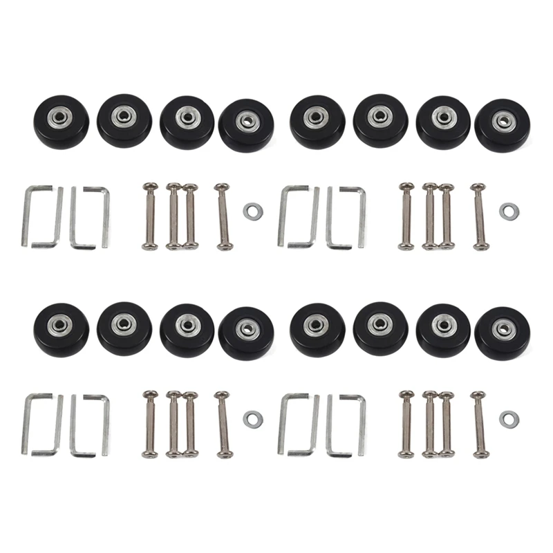 

40 X 18Mm Luggage Suitcase Wheels Replacement Repair Kit 4 Pair