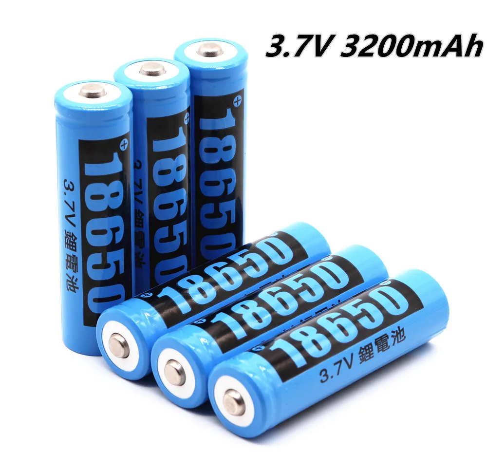 

Factory Direct Sa high capacity 18650 rechargeable lithium battery 3.7 V 3200 mAh flashlight toy remote control car Gift battery