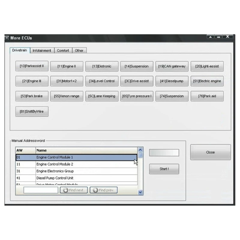 Комплексное программирование автомобиля с помощью ключа безопасности для VCP CAN
