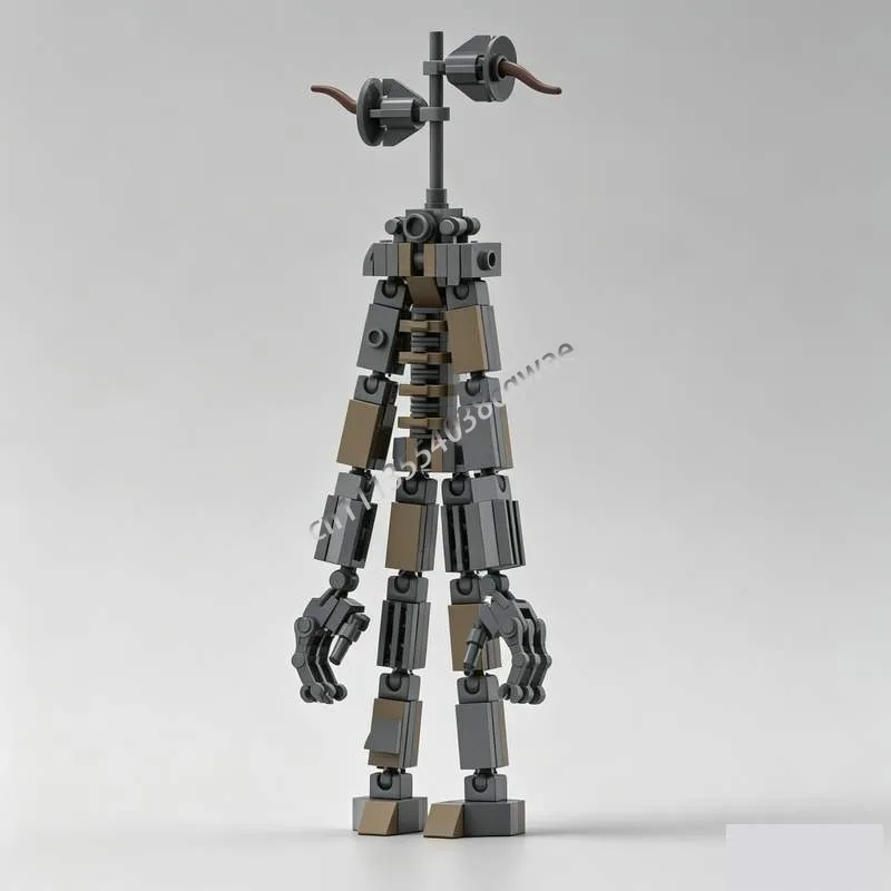 Фото НОВИНКА: 100 деталей MOC, фигурка-монстр Сирен-Голова, модель-конструктор, развивающая игрушка-головоломка для самостоятельной сборки, подарок, строительные блоки №1