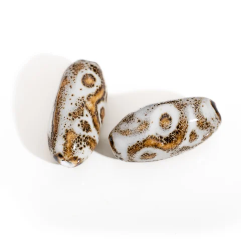 Винтажные керамические бусины с узором глаз TCZ915