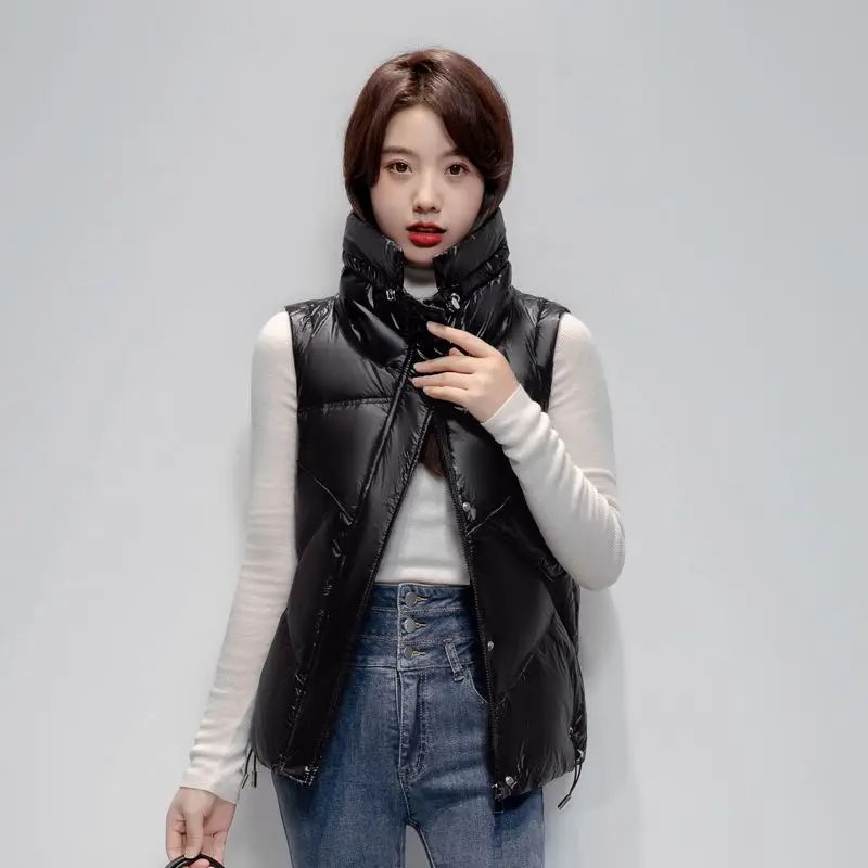 Women Ultra Light Down Long Vest Casual Slim Waistcoat  White Duck Down New Korean Style 2023 Fashion Hot Saling Vest U29