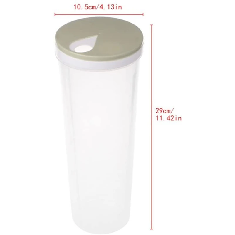 Набор из 3 цилиндрических контейнеров для хранения зерновых продуктов | Дом и сад