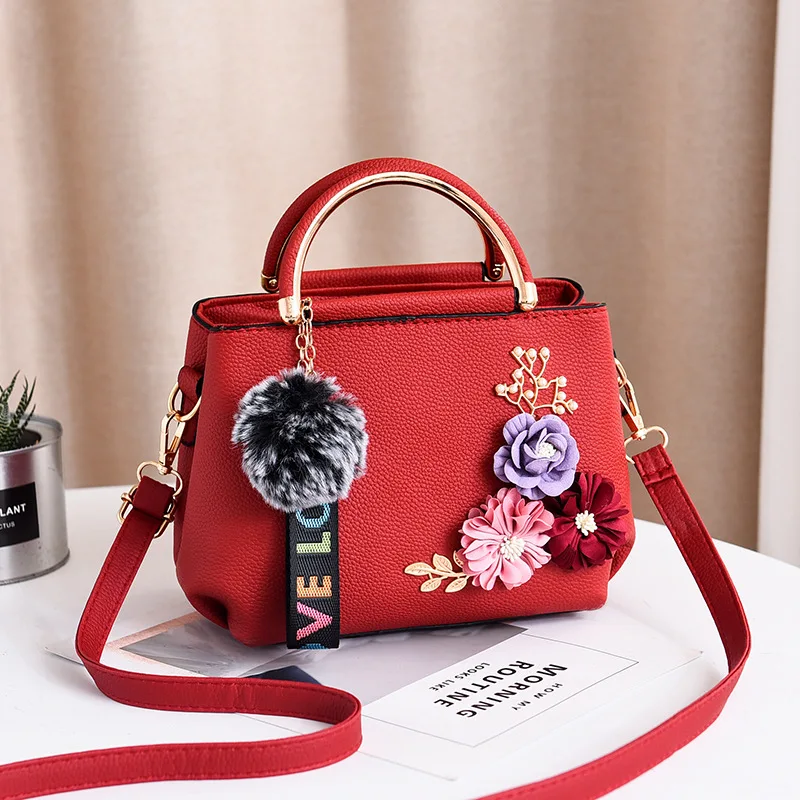 

Women's Bag Three-dimensional Flower Handbag Personality High-grade Foreign Style One Shoulder Messenger Bag Anime Twice Manga