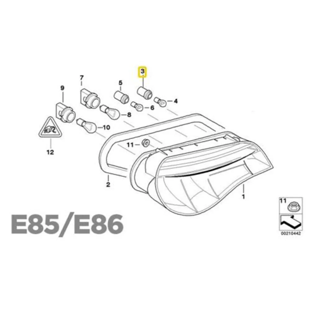 

Car Tail Rear Lamp Socket For BMW 3 5 7 Series X6 Z4 E65 E66 F30 F31 63117407330 Replacement Part Rear Car Lights Holder Socket