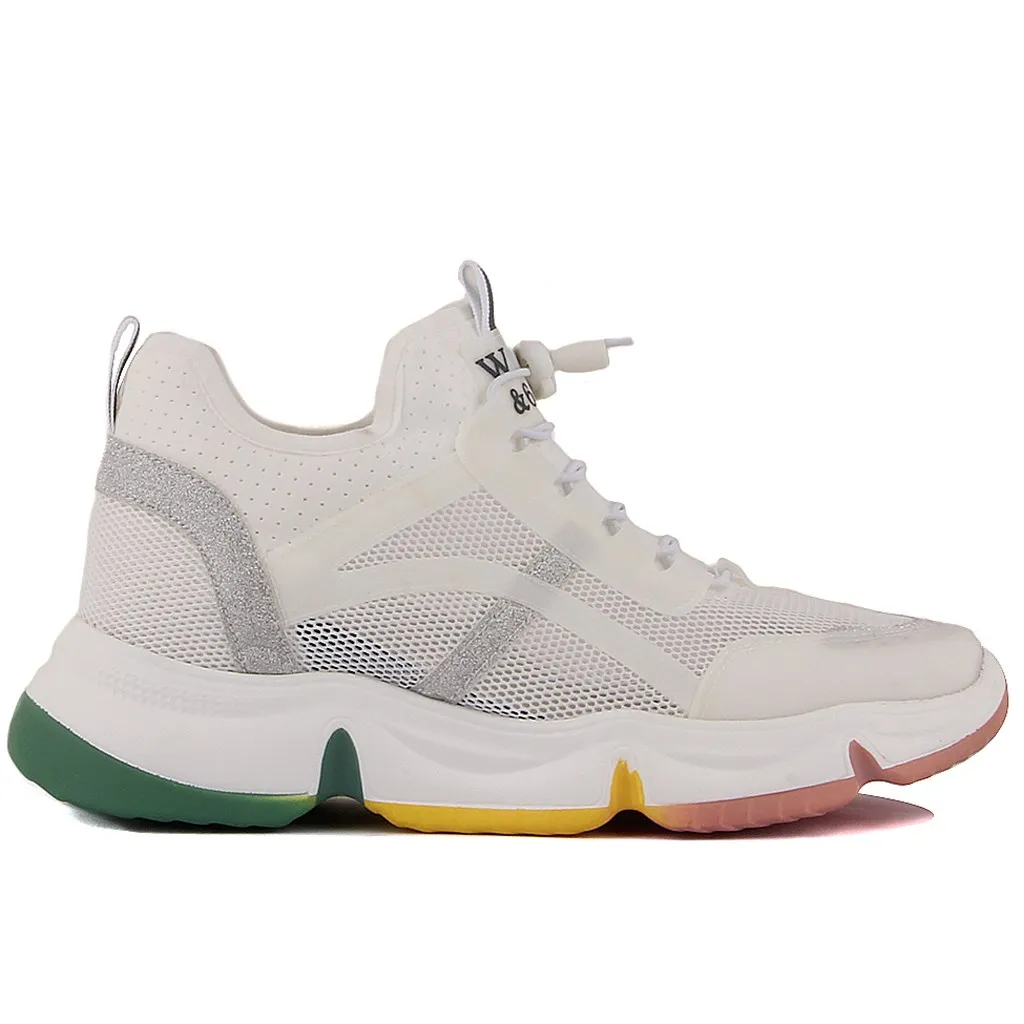 

Guja-женские кроссовки белого цвета на шнуровке