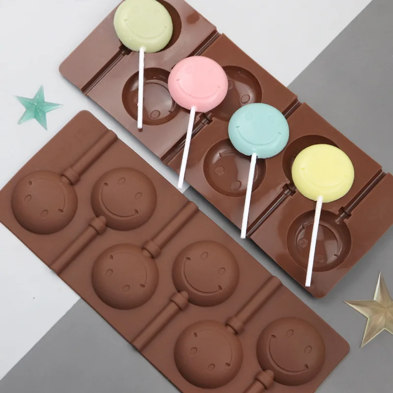 

Round Smiley Face Silicone Lollipop Mold Chocolate Mould DIY Baking Molds Ld034