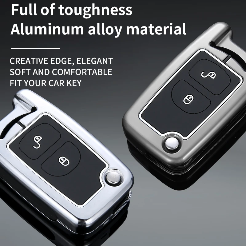 

Car Folding Key Case Full Cover Keychain Protection Shell Holder Fob For Jiefang Large Truck J6P J7 J6L JH6 J6M Auto Accessories