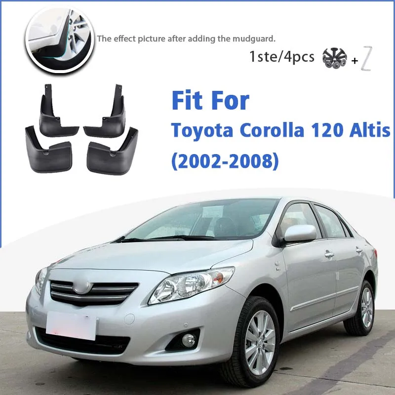 

Брызговики для Toyota Corolla 120 Altis 2002-2008, передние и задние, 4 шт.