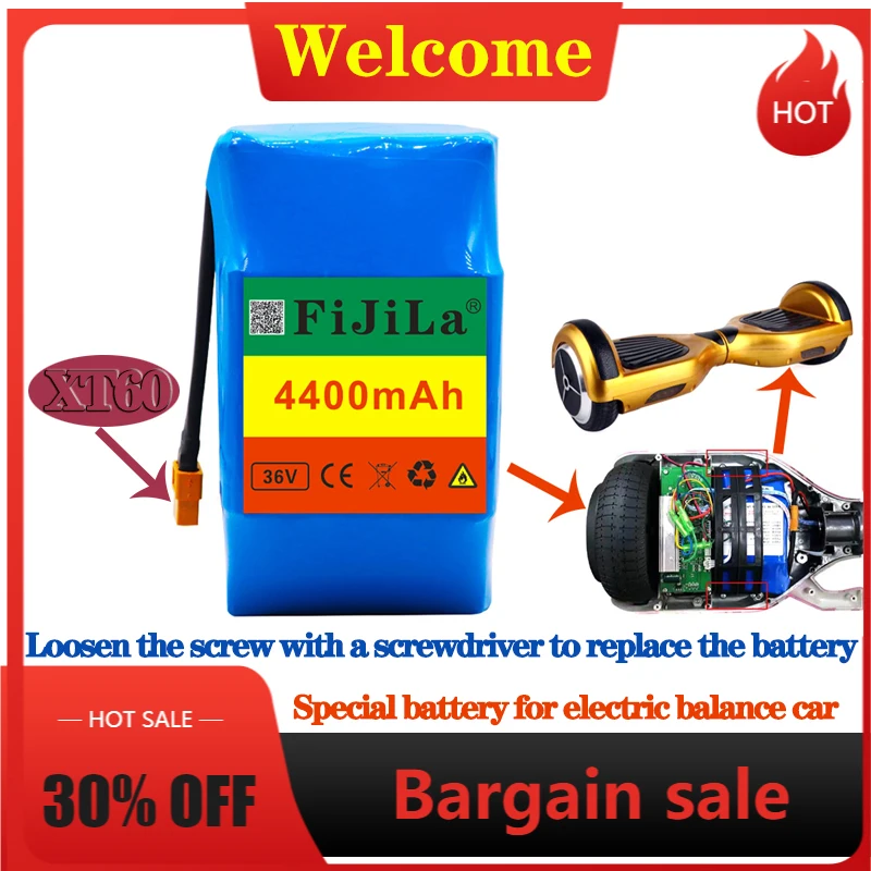 

Multiple capacity options 10S2P 36V lithium-ion battery pack,used for electric balance cars,scooters and other portable vehicles