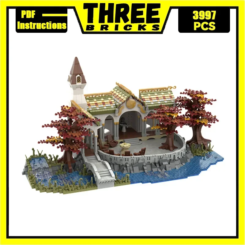 Модель кольца из фильма Moc строительные блоки Rivendeller Совет Элронд