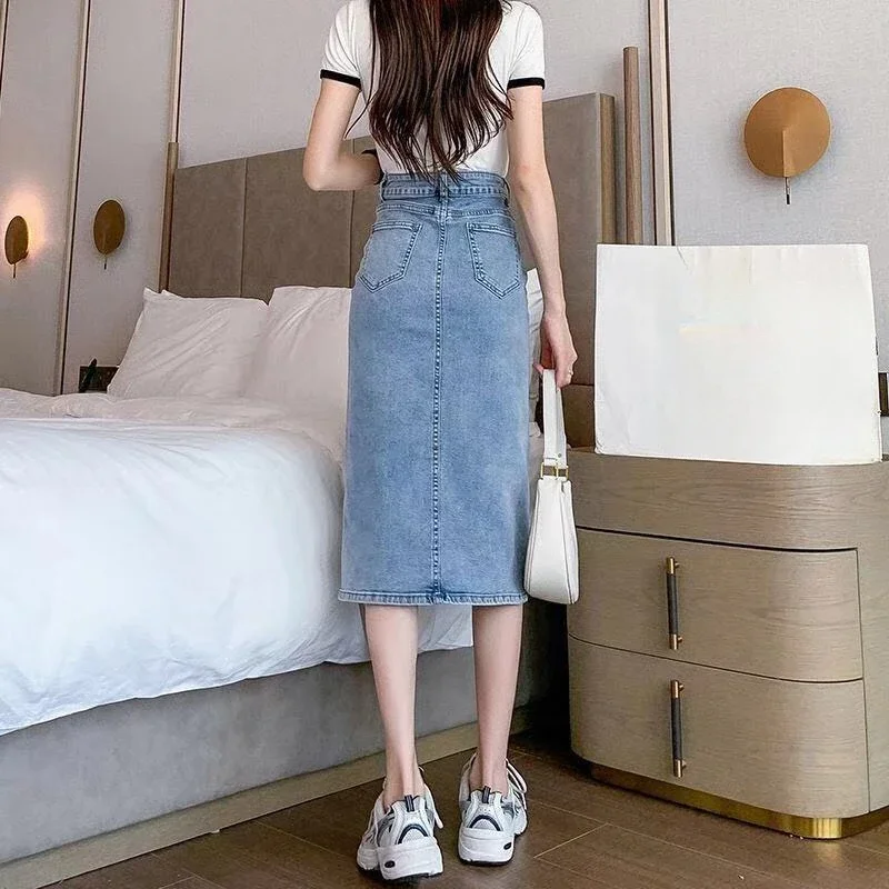 Новинка женские джинсовые юбки облегающая женская джинсовая юбка